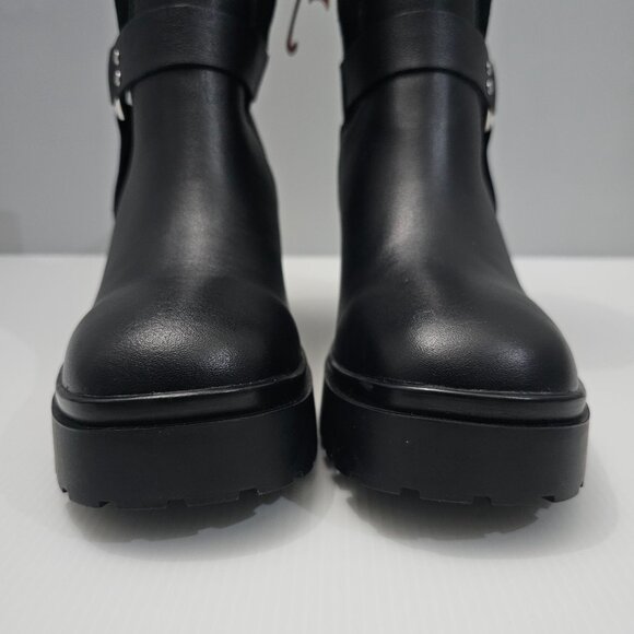 NEW Blondo Rebel Ankle Boot Womens 9.5 Black Leather Waterproof Moto Biker Heel - Picture 7 of 14